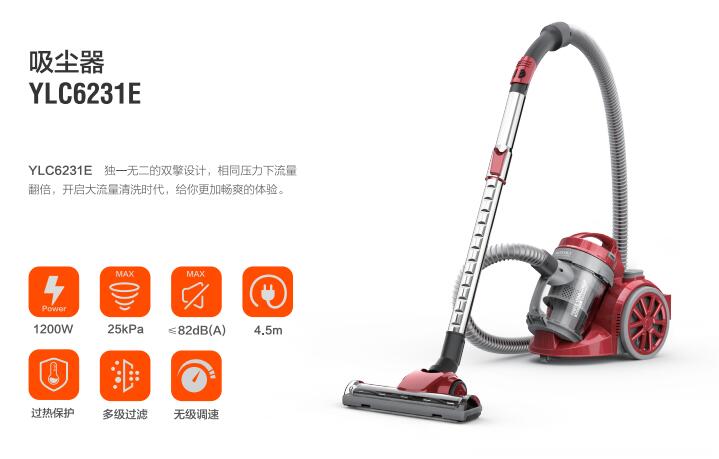 億力家用吸塵器YLC6231E